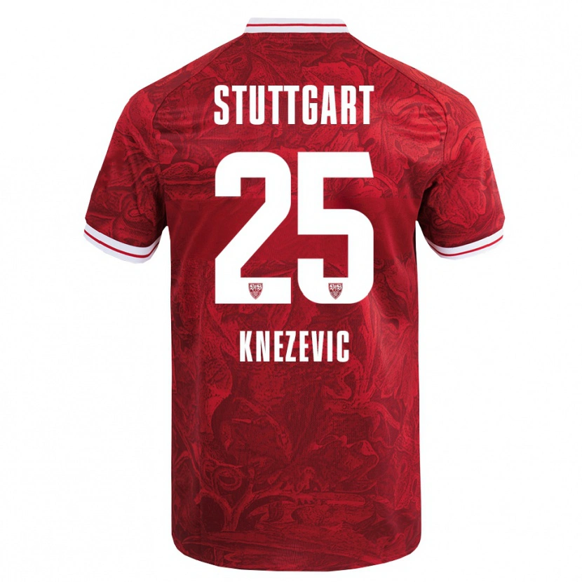 Danxen Herren Ivan Knezevic #25 Rot Schwarz Auswärtstrikot Trikot 2025/26 T-Shirt Schweiz