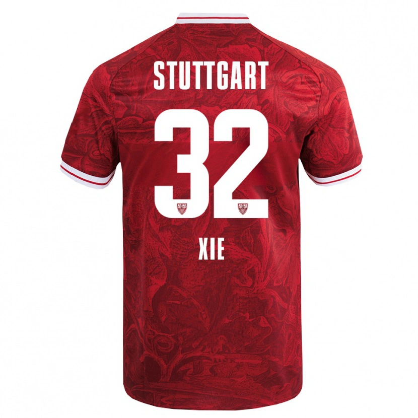 Danxen Herren Alexander Xie #32 Rot Schwarz Auswärtstrikot Trikot 2025/26 T-Shirt Schweiz