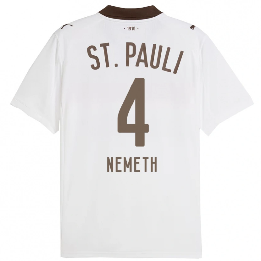 Danxen Herren David Nemeth #4 Weiß Rot Auswärtstrikot Trikot 2025/26 T-Shirt Schweiz