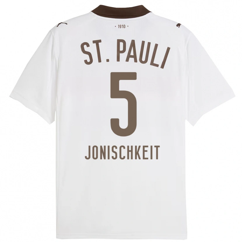 Danxen Herren Jamal Jonischkeit #5 Weiß Rot Auswärtstrikot Trikot 2025/26 T-Shirt Schweiz