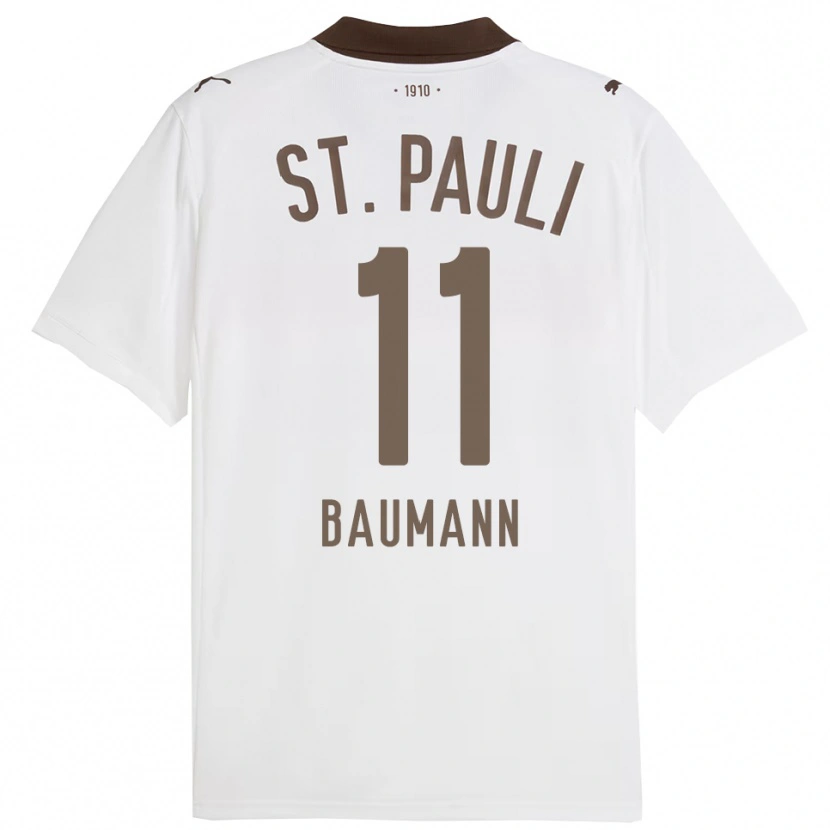 Danxen Herren Malte Baumann #11 Weiß Rot Auswärtstrikot Trikot 2025/26 T-Shirt Schweiz