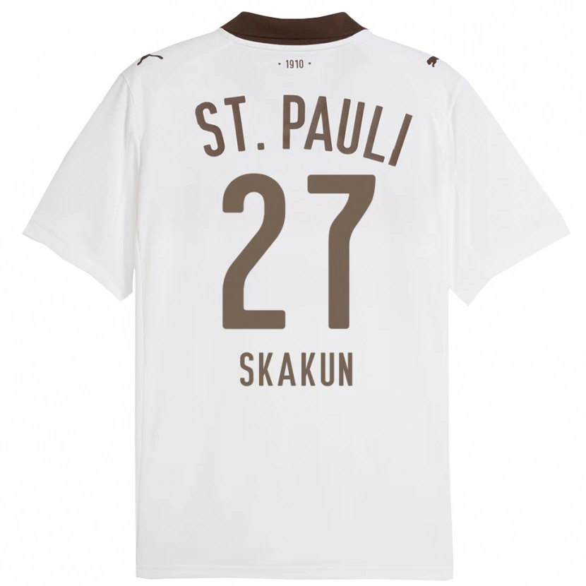 Danxen Herren Oleg Skakun #27 Weiß Rot Auswärtstrikot Trikot 2025/26 T-Shirt Schweiz