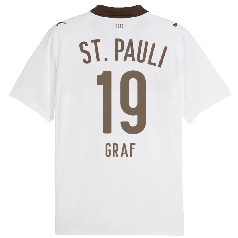 Danxen Herren Alexander Graf #19 Weiß Rot Auswärtstrikot Trikot 2025/26 T-Shirt Schweiz