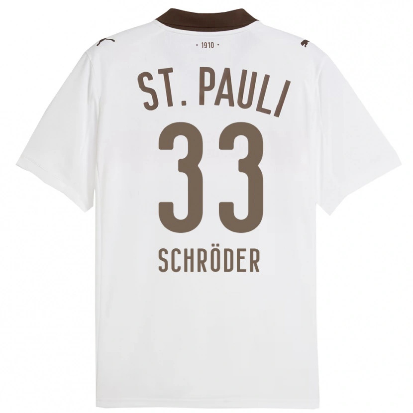 Danxen Herren Lennard Schröder #33 Weiß Rot Auswärtstrikot Trikot 2025/26 T-Shirt Schweiz