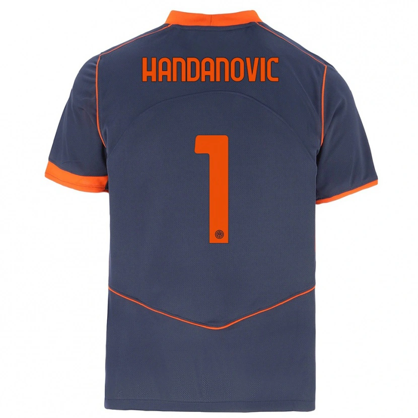 Danxen Herren Samir Handanovic #1 Grau Orange Ausweichtrikot Trikot 2025/26 T-Shirt Schweiz
