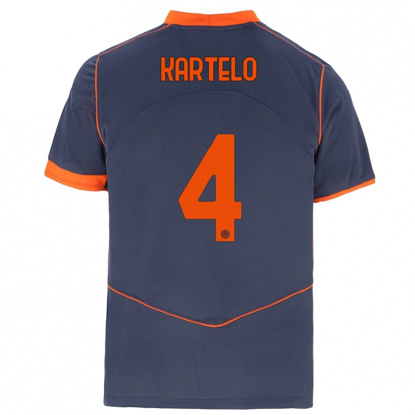 Danxen Herren Dominik Kartelo #4 Grau Orange Ausweichtrikot Trikot 2025/26 T-Shirt Schweiz