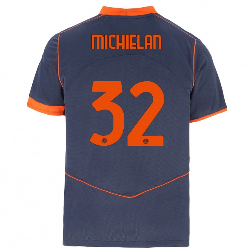 Danxen Herren Mattia Michielan #32 Grau Orange Ausweichtrikot Trikot 2025/26 T-Shirt Schweiz