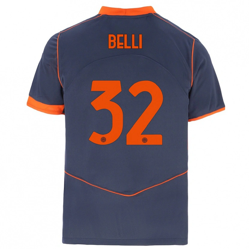 Danxen Herren Elena Belli #32 Grau Orange Ausweichtrikot Trikot 2025/26 T-Shirt Schweiz