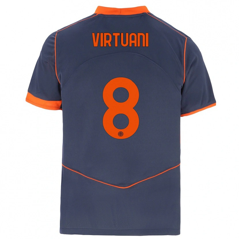 Danxen Herren Marco Virtuani #8 Grau Orange Ausweichtrikot Trikot 2025/26 T-Shirt Schweiz