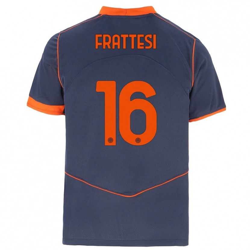 Danxen Herren Davide Frattesi #16 Grau Orange Ausweichtrikot Trikot 2025/26 T-Shirt Schweiz