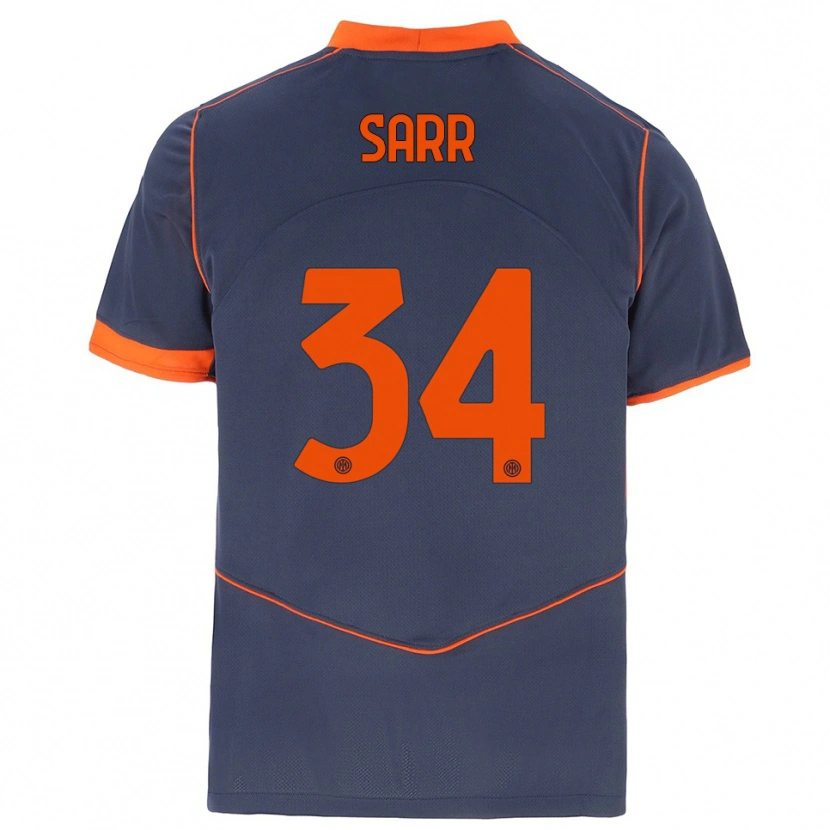 Danxen Herren Amadou Sarr #34 Grau Orange Ausweichtrikot Trikot 2025/26 T-Shirt Schweiz