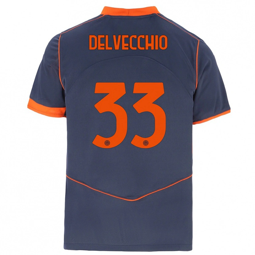Danxen Herren Gabriele Delvecchio #33 Grau Orange Ausweichtrikot Trikot 2025/26 T-Shirt Schweiz