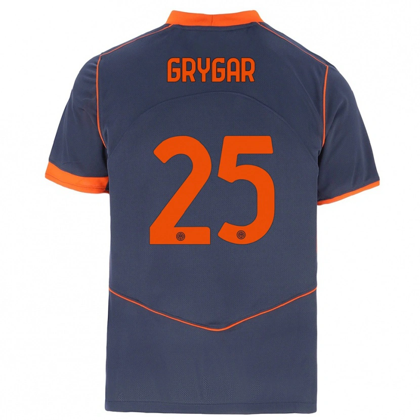 Danxen Herren Samuel Grygar #25 Grau Orange Ausweichtrikot Trikot 2025/26 T-Shirt Schweiz