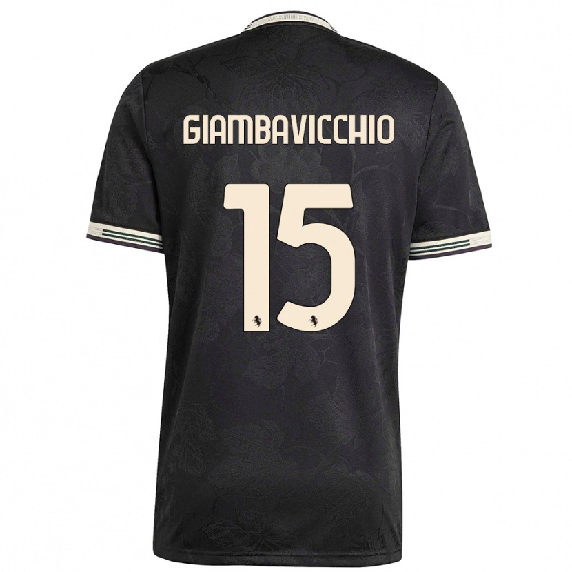 Danxen Herren Franco Giambavicchio #15 Schwarz Weiß Grün Ausweichtrikot Trikot 2025/26 T-Shirt Schweiz