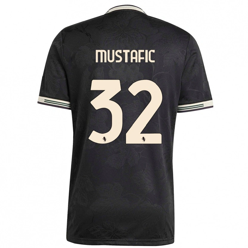 Danxen Herren Emma Mustafic #32 Schwarz Weiß Grün Ausweichtrikot Trikot 2025/26 T-Shirt Schweiz