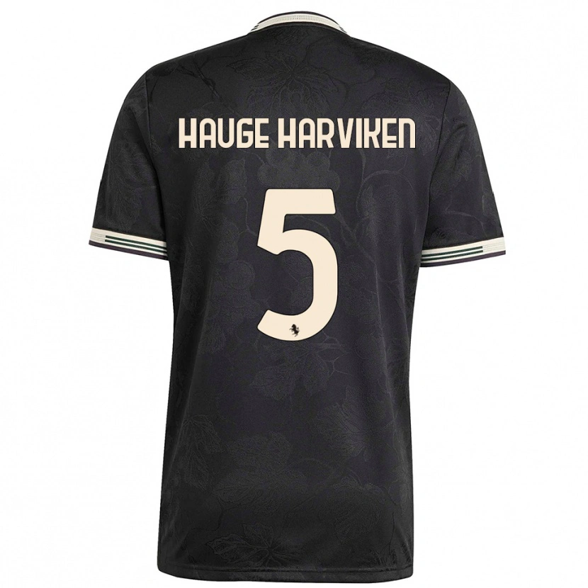 Danxen Herren Mathilde Hauge Harviken #5 Schwarz Weiß Grün Ausweichtrikot Trikot 2025/26 T-Shirt Schweiz