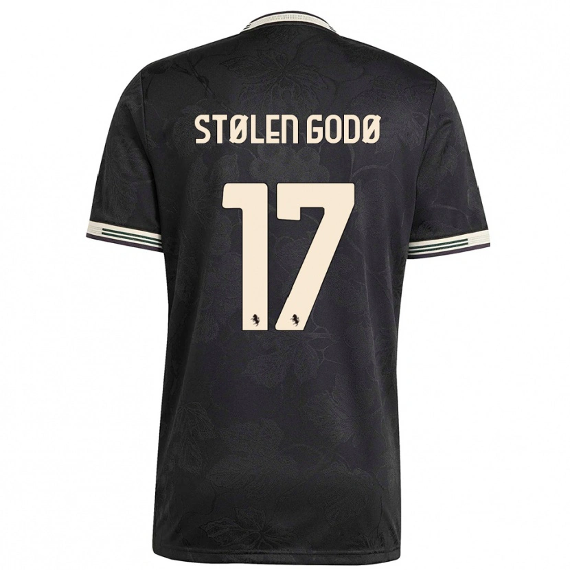 Danxen Herren Emma Stølen Godø #17 Schwarz Weiß Grün Ausweichtrikot Trikot 2025/26 T-Shirt Schweiz