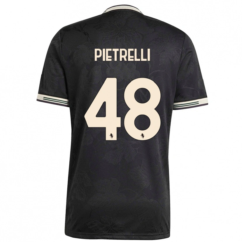 Danxen Herren Alessandro Pietrelli #48 Schwarz Weiß Grün Ausweichtrikot Trikot 2025/26 T-Shirt Schweiz