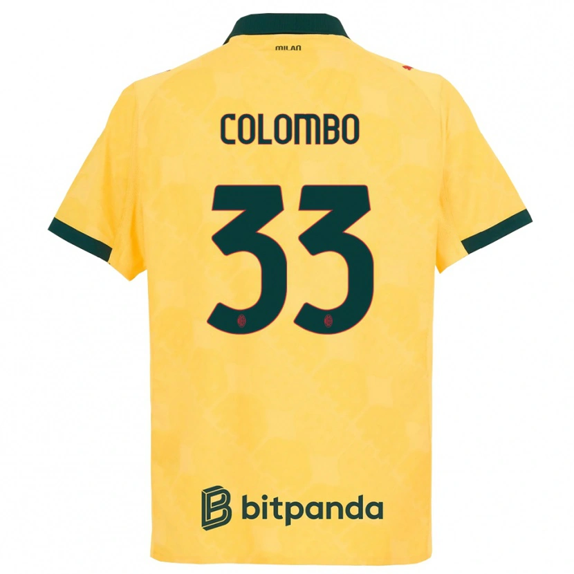 Danxen Herren Federico Colombo #33 Gelb Schwarz Ausweichtrikot Trikot 2025/26 T-Shirt Schweiz