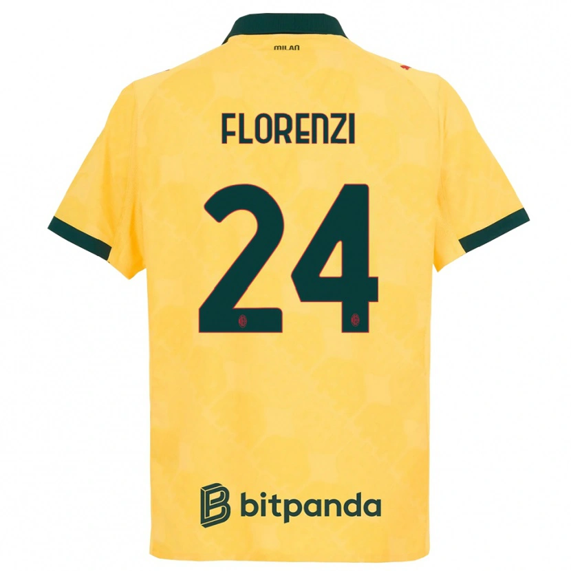 Danxen Herren Alessandro Florenzi #24 Gelb Schwarz Ausweichtrikot Trikot 2025/26 T-Shirt Schweiz