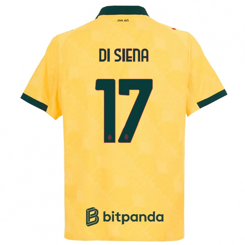 Danxen Herren Andrea Di Siena #17 Gelb Schwarz Ausweichtrikot Trikot 2025/26 T-Shirt Schweiz