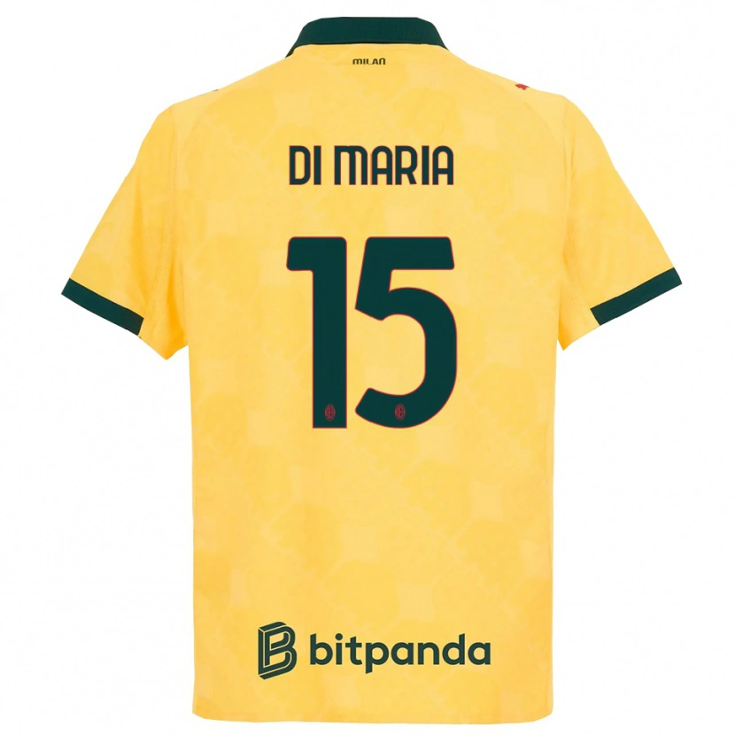 Danxen Herren Alessandro Di Maria #15 Gelb Schwarz Ausweichtrikot Trikot 2025/26 T-Shirt Schweiz