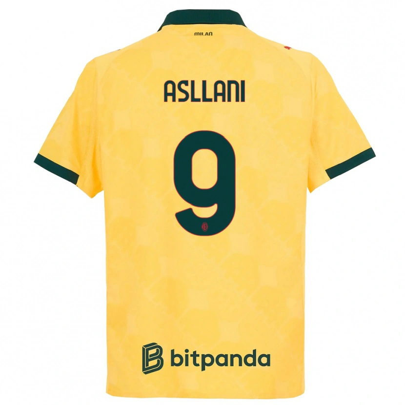 Danxen Herren Kosovare Asllani #9 Gelb Schwarz Ausweichtrikot Trikot 2025/26 T-Shirt Schweiz
