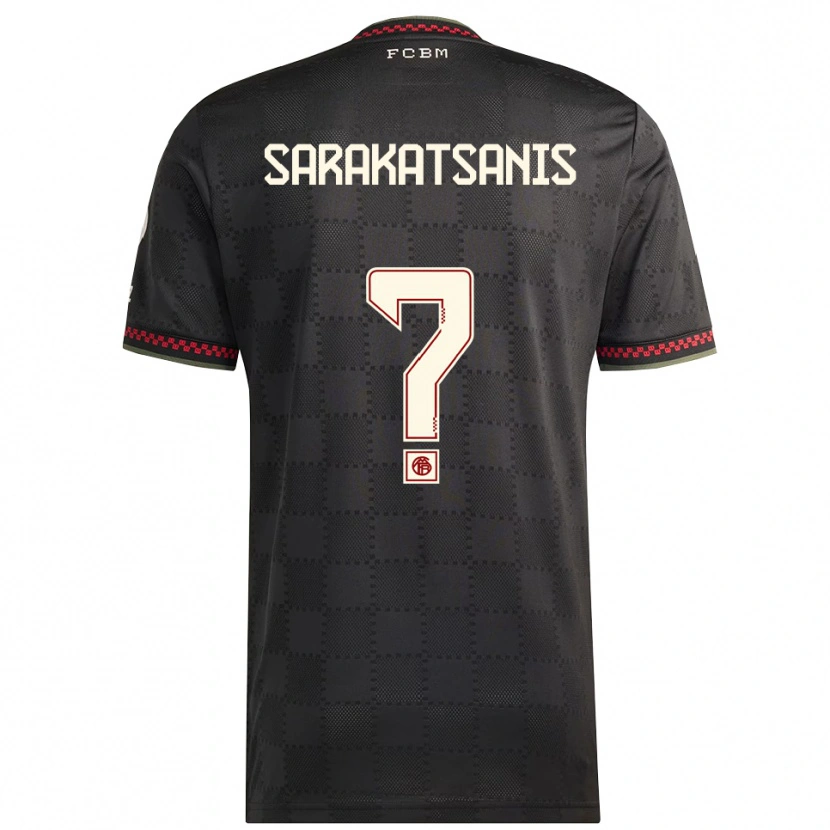 Danxen Herren Angelos Sarakatsanis #0 Schwarz Weiß Ausweichtrikot Trikot 2025/26 T-Shirt Schweiz