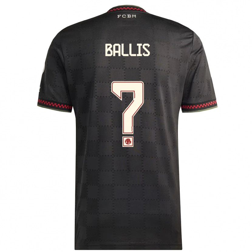 Danxen Herren Benjamin Ballis #0 Schwarz Weiß Ausweichtrikot Trikot 2025/26 T-Shirt Schweiz