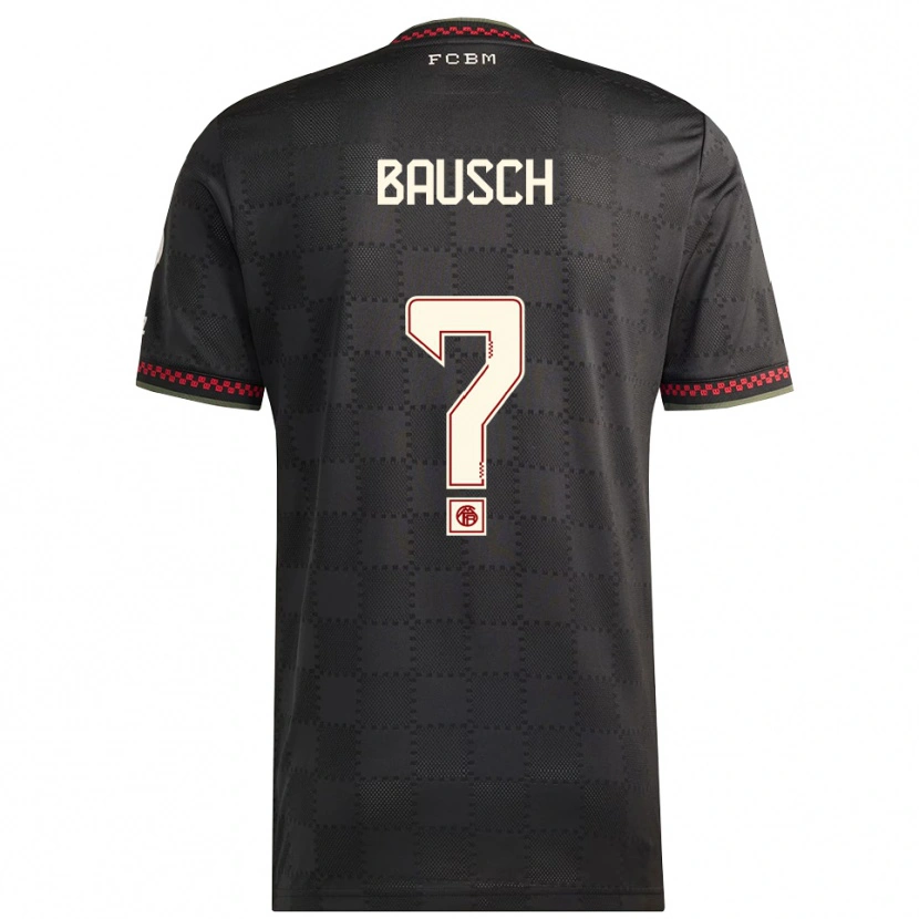 Danxen Herren David Bausch #0 Schwarz Weiß Ausweichtrikot Trikot 2025/26 T-Shirt Schweiz