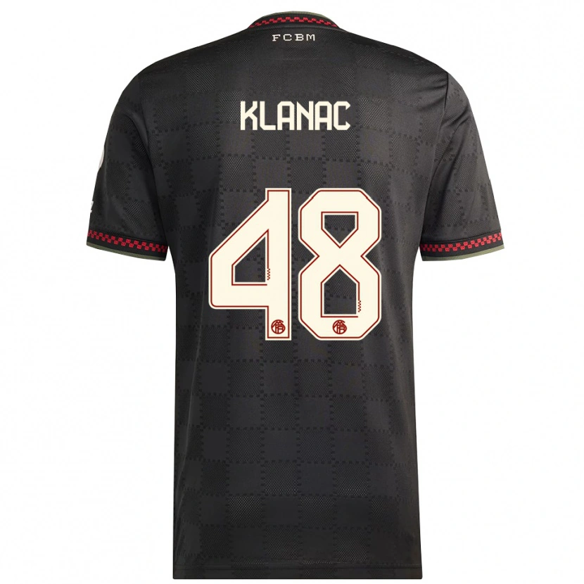 Danxen Herren Leon Klanac #48 Schwarz Weiß Ausweichtrikot Trikot 2025/26 T-Shirt Schweiz