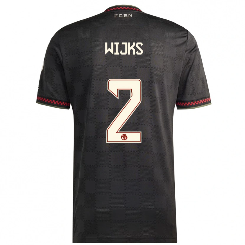 Danxen Herren Chivano Wijks #2 Schwarz Weiß Ausweichtrikot Trikot 2025/26 T-Shirt Schweiz