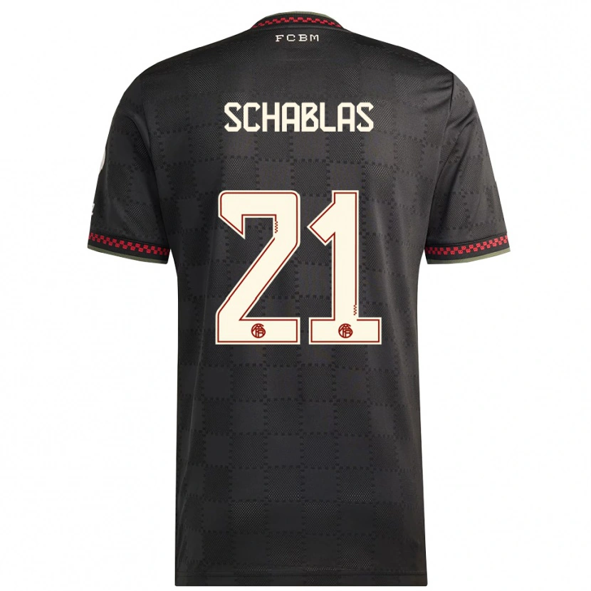 Danxen Herren Matteo Schablas #21 Schwarz Weiß Ausweichtrikot Trikot 2025/26 T-Shirt Schweiz