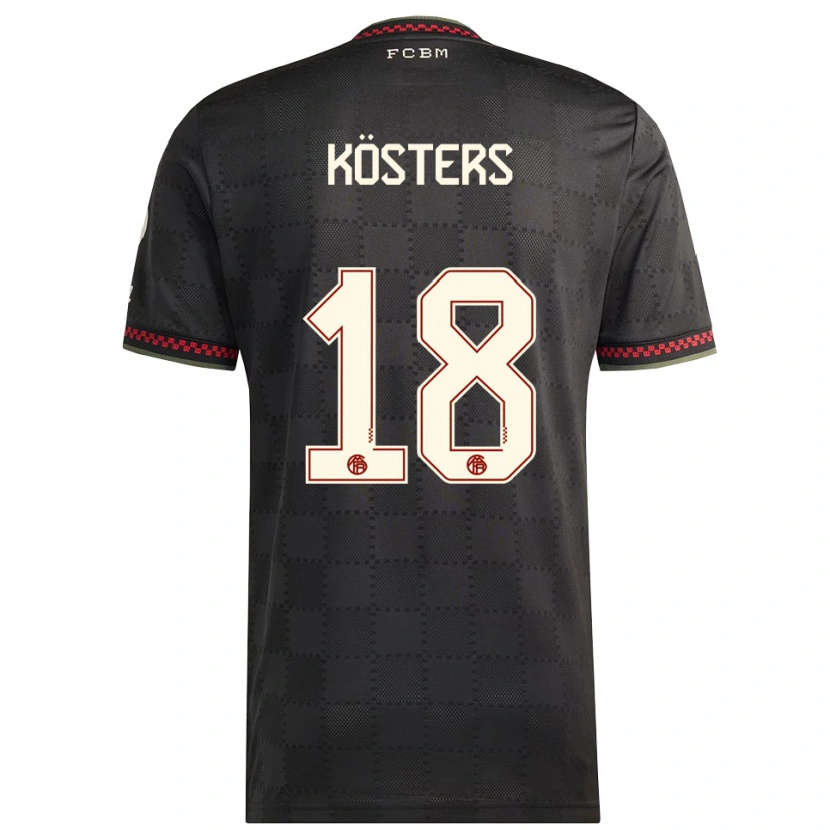 Danxen Herren Matthias Kösters #18 Schwarz Weiß Ausweichtrikot Trikot 2025/26 T-Shirt Schweiz