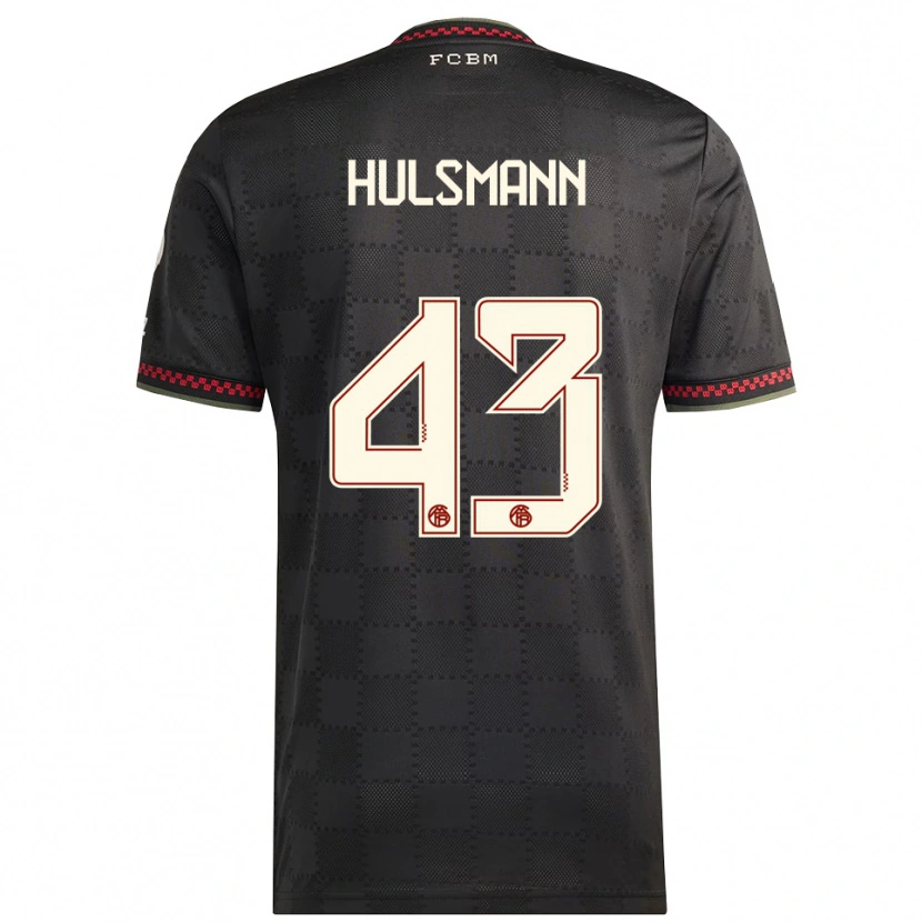 Danxen Herren Tom Hulsmann #43 Schwarz Weiß Ausweichtrikot Trikot 2025/26 T-Shirt Schweiz