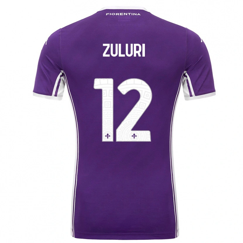 Danxen Damen Athena Zuluri #12 Lila Weiß Heimtrikot Trikot 2025/26 T-Shirt Schweiz