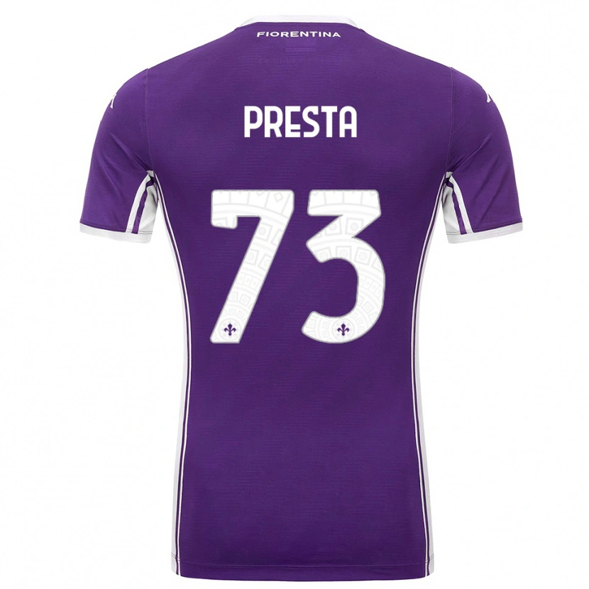 Danxen Damen Francesco Presta #73 Lila Weiß Heimtrikot Trikot 2025/26 T-Shirt Schweiz