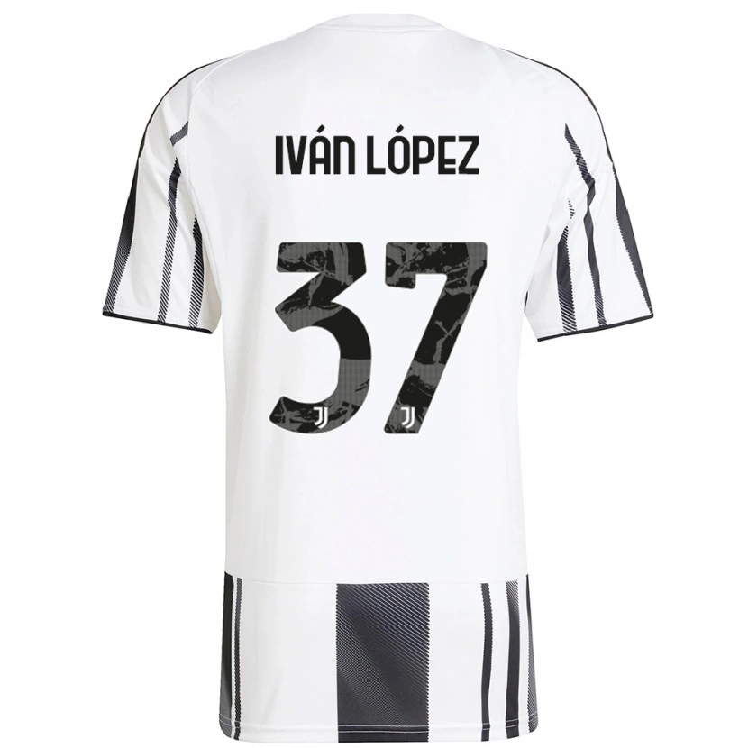 Danxen Damen Iván López #37 Weiß Schwarz Heimtrikot Trikot 2025/26 T-Shirt Schweiz