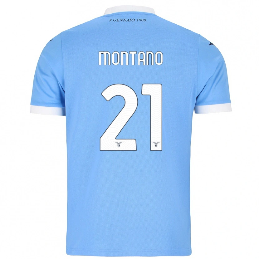Danxen Damen Tommaso Montano #21 Himmelblau Weiß Heimtrikot Trikot 2025/26 T-Shirt Schweiz