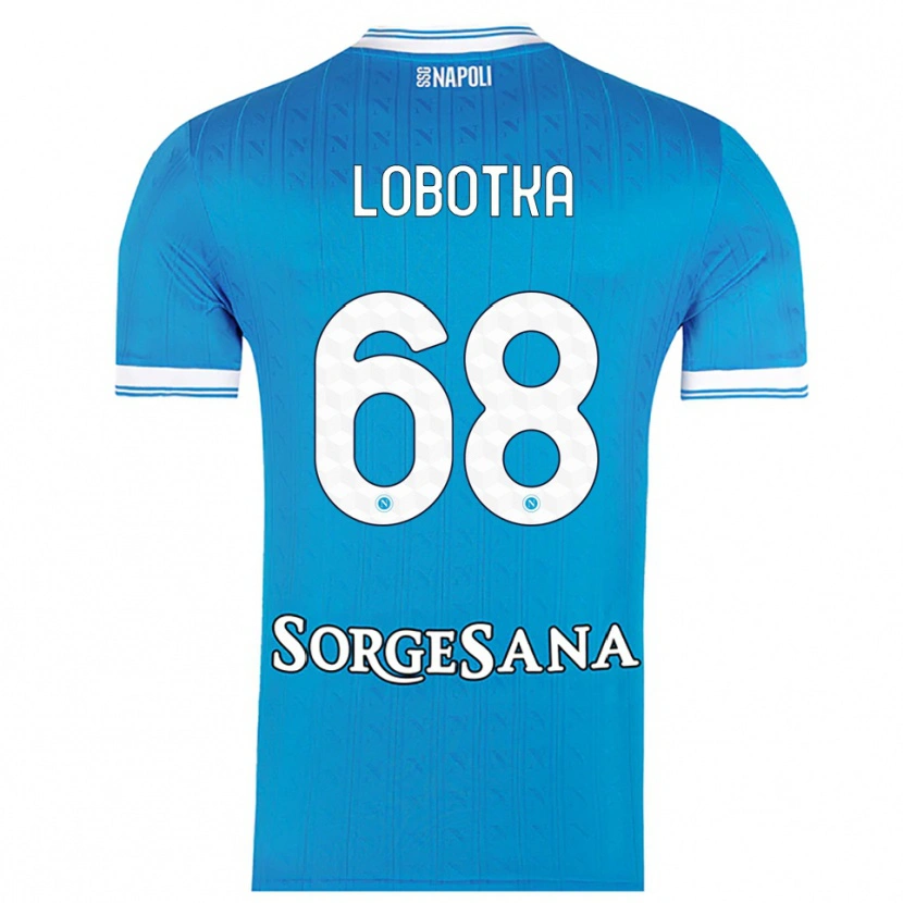 Danxen Damen Stanislav Lobotka #68 Himmelblau Weiß Heimtrikot Trikot 2025/26 T-Shirt Schweiz