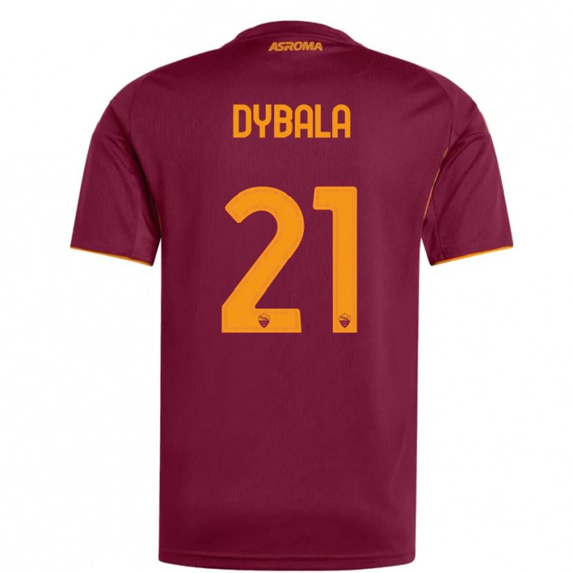 Danxen Damen Paulo Dybala #21 Burgunderrot Orange Heimtrikot Trikot 2025/26 T-Shirt Schweiz