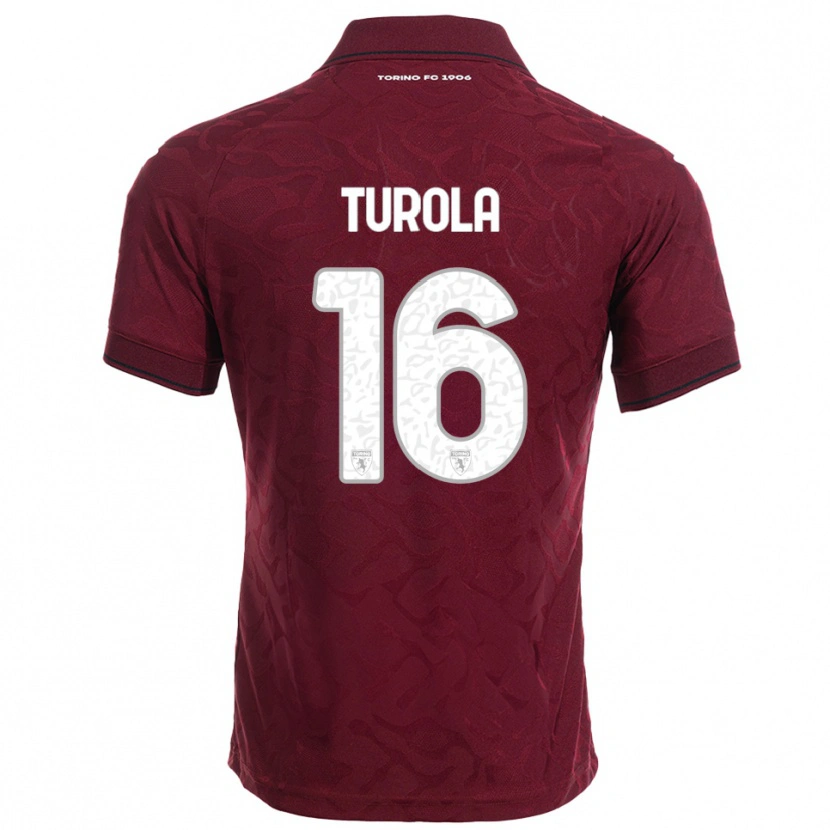 Danxen Damen Cristian Turola #16 Burgunderrot Weiß Heimtrikot Trikot 2025/26 T-Shirt Schweiz