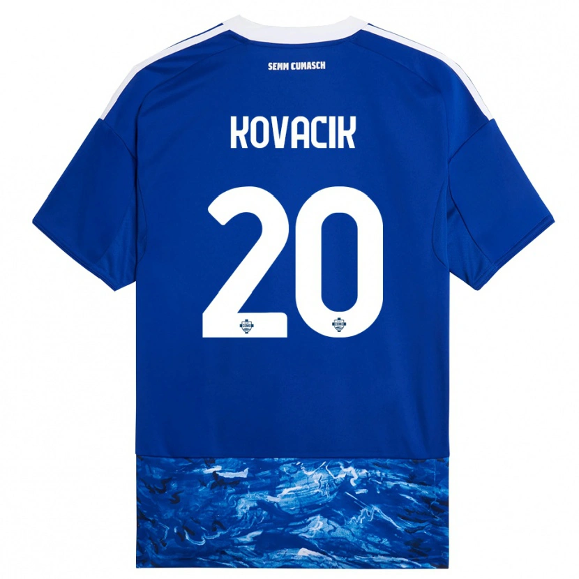 Danxen Damen Peter Kovacik #20 Blau Weiß Heimtrikot Trikot 2025/26 T-Shirt Schweiz