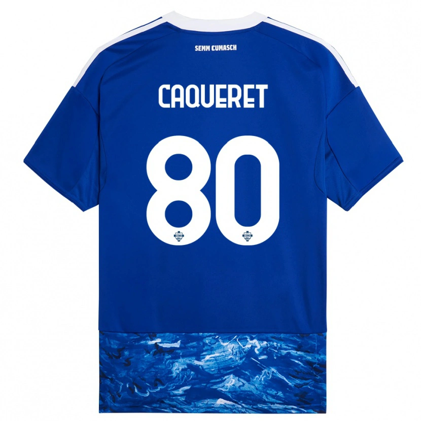 Danxen Damen Maxence Caqueret #80 Blau Weiß Heimtrikot Trikot 2025/26 T-Shirt Schweiz