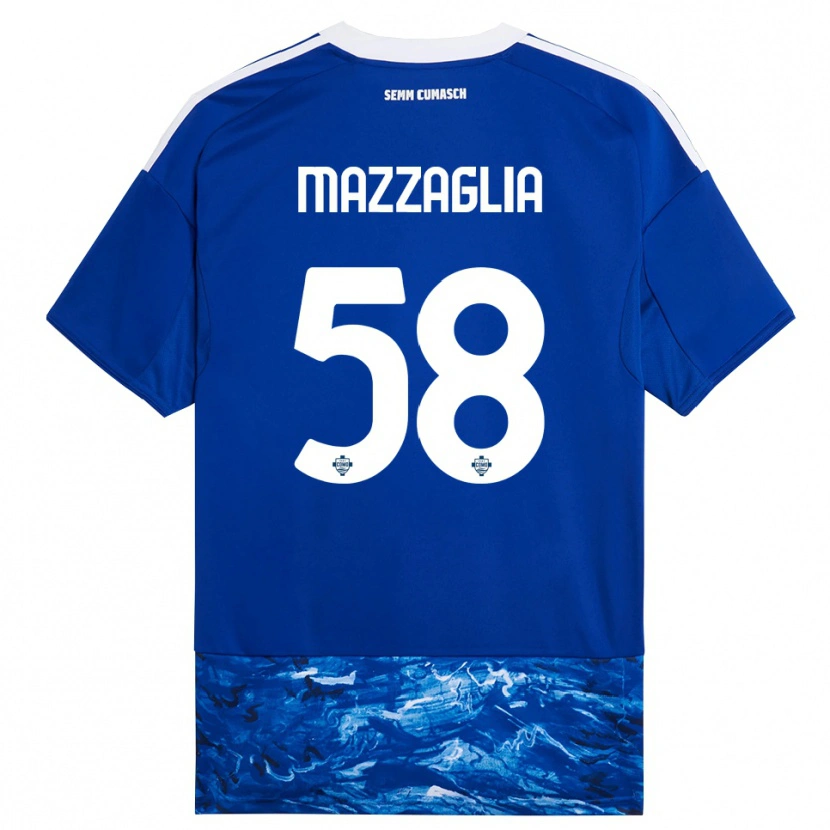Danxen Damen Giuseppe Mazzaglia #58 Blau Weiß Heimtrikot Trikot 2025/26 T-Shirt Schweiz