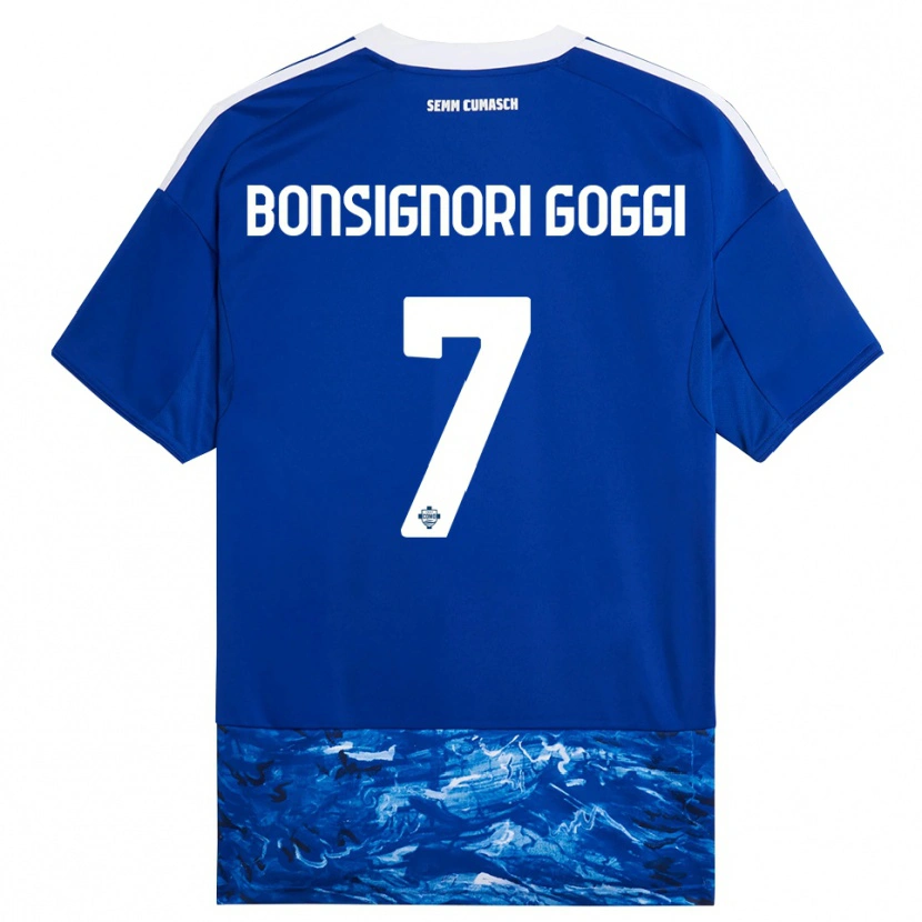 Danxen Damen Lorenzo Bonsignori #7 Blau Weiß Heimtrikot Trikot 2025/26 T-Shirt Schweiz