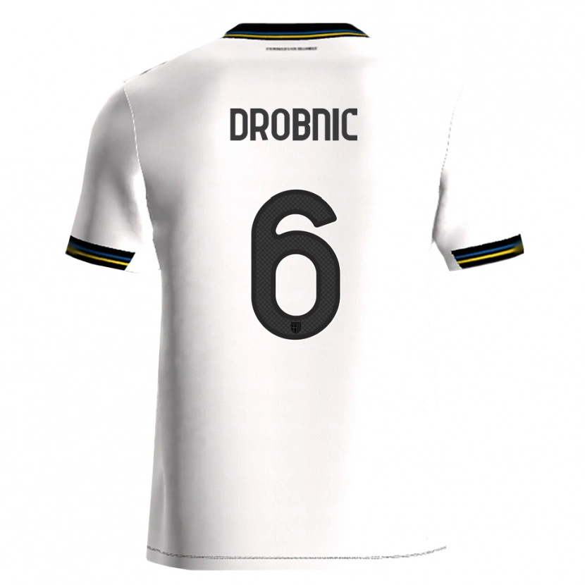 Danxen Damen Dominik Drobnic #6 Weiß Schwarz Heimtrikot Trikot 2025/26 T-Shirt Schweiz