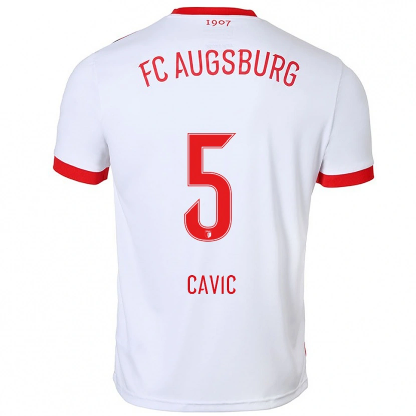 Danxen Damen Andrej Cavic #5 Weiß Rot Heimtrikot Trikot 2025/26 T-Shirt Schweiz