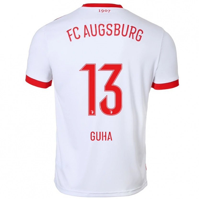Danxen Damen Felix Guha #13 Weiß Rot Heimtrikot Trikot 2025/26 T-Shirt Schweiz