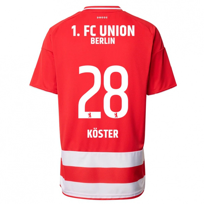 Danxen Damen Leonie Köster #28 Rot Weiß Heimtrikot Trikot 2025/26 T-Shirt Schweiz